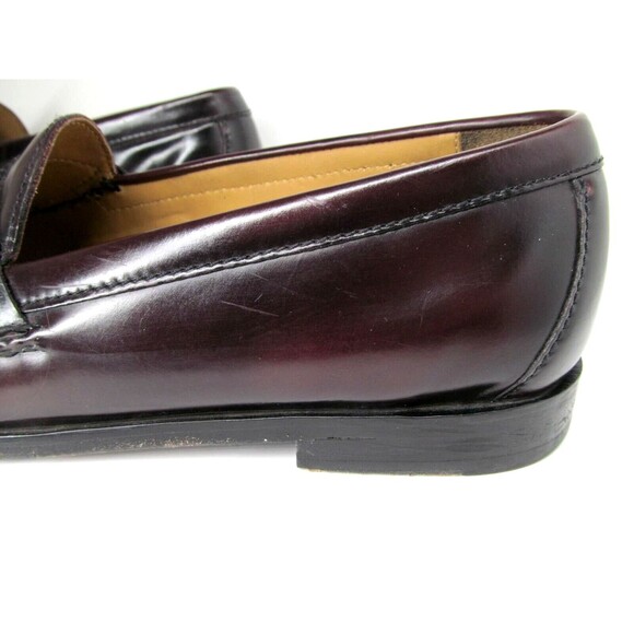 Cole Haan Grand O's Maine Pinch Mens Burgundy Leather Tassel Loafers Size US 10M - Picture 14 of 16
